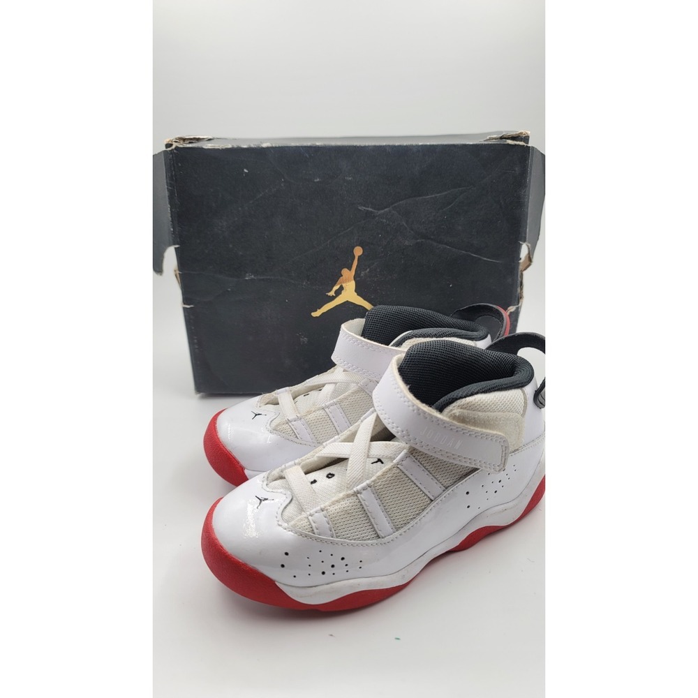 TODDLER KIDS NIKE AIR JORDAN‎ 6 Rings (TD) White / Red Sz 10C